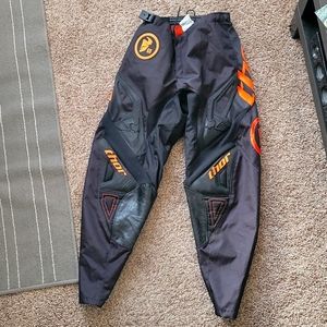 Thor 68 Phase Motorcycle Riding Pants, size 30, black and orange